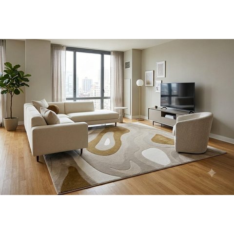 Tapete Turco Desenho Orgânico, Coleção Royal-04- Medida 2.50 x 3.00 Mts.