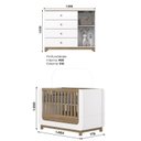 Ver imagem 4 de Conjunto Quarto de Bebê Berço 2 em 1 e Cômoda Sophia Espresso Móveis Branco/Jequitiba