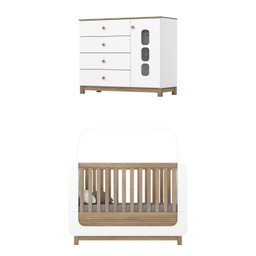 Conjunto Quarto de Bebê Berço 2 em 1 e Cômoda Sophia Espresso Móveis - 4