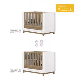 Conjunto Quarto de Bebê Berço 2 em 1 e Cômoda Sophia Espresso Móveis - 7