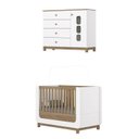 Ver imagem 3 de Conjunto Quarto de Bebê Berço 2 em 1 e Cômoda Sophia Espresso Móveis Branco/Jequitiba