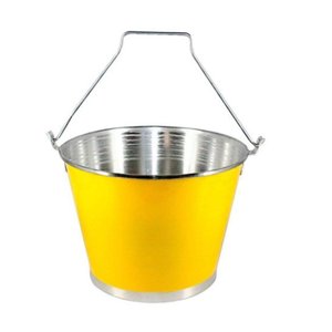 Balde Gelo Cerveja C/ Alça Alumínio Profissional Amarelo