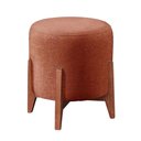 Ver imagem 1 de Puff Banqueta Decorativo Redondo Thor Linho Terracota