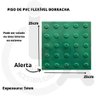 KIT 10 PÇS PISO TÁTIL PVC 25x25 ALERTA VERDE - 3