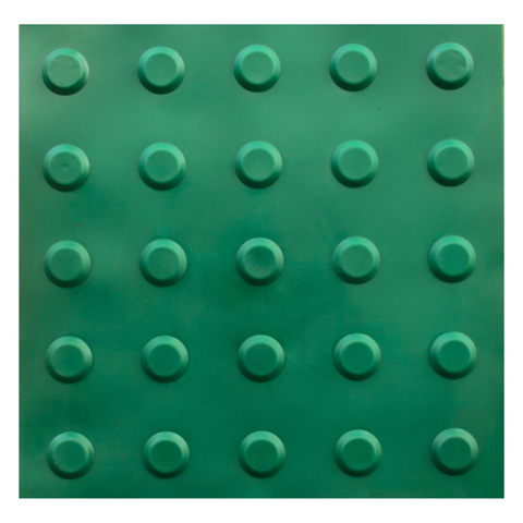 KIT 10 PÇS PISO TÁTIL PVC 25x25 ALERTA VERDE