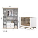 Ver imagem 3 de Conjunto Quarto de Bebê Berço 2 em 1 e Guarda-Roupa Sophia Espresso Móveis Branco/Jequitibá HP