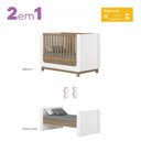 Ver imagem 6 de Conjunto Quarto de Bebê Berço 2 em 1 e Guarda-Roupa Sophia Espresso Móveis Branco/Jequitibá HP