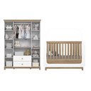 Ver imagem 4 de Conjunto Quarto de Bebê Berço 2 em 1 e Guarda-Roupa Sophia Espresso Móveis Branco/Jequitibá HP
