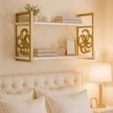 Ver imagem 1 de Kit 2 Suportes Prateleira Dourado Ouro Estilo Industrial Não Descasca Não Enferruja Decorativo