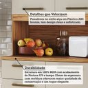 Ver imagem 5 de Armário de Cozinha Compacta com 8 Portas e 2 Gavetas 200cm 100% MDF Bruxelas Espresso Móveis Bege/Amêndoa/Off White