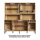 Ver imagem 4 de Armário de Cozinha Compacta com 8 Portas e 2 Gavetas 200cm 100% MDF Bruxelas Espresso Móveis Bege/Amêndoa/Off White