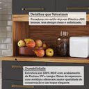 Ver imagem 5 de Armário de Cozinha Compacta com 8 Portas e 2 Gavetas 200cm 100% MDF Bruxelas Espresso Móveis Cinza/Amêndoa/Chumbo