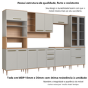 Ver imagem 6 de Cozinha Completa Modulada 7 Peças com Torre Quente e Paneleiro Cristaleira Isabelle Freijó/Arenas