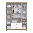 Ver imagem 4 de Guarda-Roupa 4 Portas 2 Gavetas Sophia Espresso Móveis Branco/Jequitibá HP