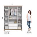 Ver imagem 3 de Guarda-Roupa 4 Portas 2 Gavetas Sophia Espresso Móveis