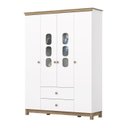 Ver imagem 5 de Guarda-Roupa 4 Portas 2 Gavetas Sophia Espresso Móveis Branco/Jequitibá HP