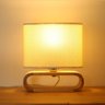 Abajur Luminária de Mesa Criativo led nordic candeeiro de mesa de madeira e27 suporte da lâmpada - B - 3
