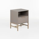 Ver imagem 3 de Mesa de Cabeceira Square 1 Gaveta 1 Nicho 43 Cm X 40 Cm Nude Gianduia