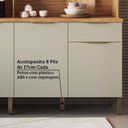 Ver imagem 6 de Armário de Cozinha Compacta 8 Portas 2 Gavetas e Mini Adega 200cm 100% MDF Hungria Espresso Móveis Bege/Amêndoa/Off White