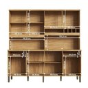 Ver imagem 4 de Armário de Cozinha Compacta 8 Portas 2 Gavetas e Mini Adega 200cm 100% MDF Hungria Espresso Móveis Bege/Amêndoa/Off White