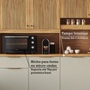 Ver imagem 7 de Armário de Cozinha Compacta 8 Portas 2 Gavetas e Mini Adega 200cm 100% MDF Hungria Espresso Móveis