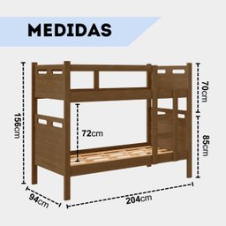 Beliche com 02 Colchões D33 Inclusos Resistente com Proteção Superior Total - 4