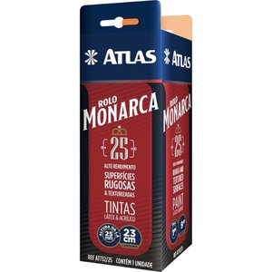 Rolo de 23cm Monarca Rendeplus 25mm de Altura da Lã - At732/25 - Pincéis Atlas Pinceis Atlas