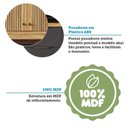 Ver mais imagens de Armário de Cozinha Compacta 4 Portas 1 Gaveta e Mini Adega 101cm 100% MDF Croácia Espresso Móveis Cinza/Amêndoa/Chumbo