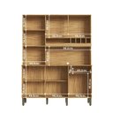Ver imagem 4 de Armário de Cozinha Compacta 6 Portas 1 Gaveta e Mini Adega 151cm 100% MDF Croácia Espresso Móveis Bege/Amêndoa/Off White