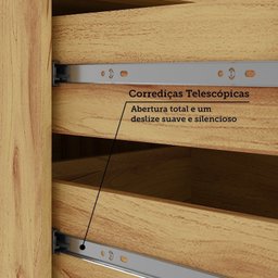 Cozinha Compacta com 6 Portas 1 Gaveta e Mini Adega 151,30 Cm 100% Mdf Croácia Espresso Móveis - 7