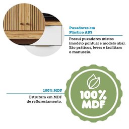 Cozinha Compacta com 6 Portas 1 Gaveta e Mini Adega 151,30 Cm 100% Mdf Croácia Espresso Móveis - 8
