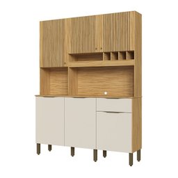 Cozinha Compacta com 6 Portas 1 Gaveta e Mini Adega 151,30 Cm 100% Mdf Croácia Espresso Móveis - 2