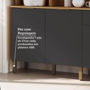 Ver imagem 6 de Armário de Cozinha Compacta 6 Portas 1 Gaveta e Mini Adega 151cm 100% MDF Croácia Espresso Móveis Cinza/Amêndoa/Chumbo