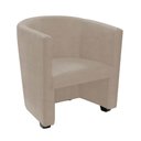 Ver imagem 1 de Poltrona Malta Recepção Tecido Suede - Bege