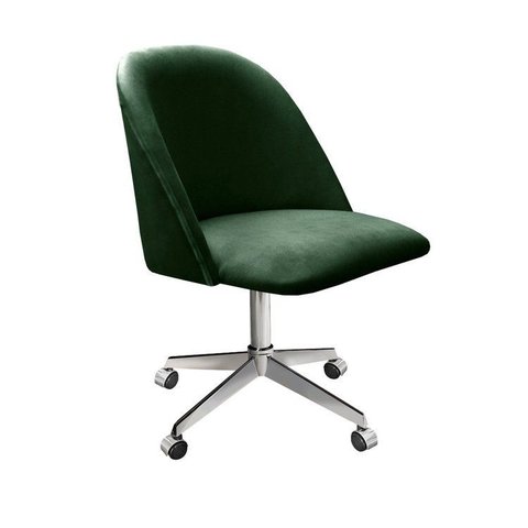 Cadeira de Escritório Poltrona Gaia Decorativa com Rodízio Verde
