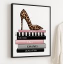 Ver imagem 4 de Quadro Canvas Closet Feminino Fashion Grifes Mold.preta:40x30cm