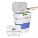 Ver imagem 2 de LIXEIRA AUTOMATICA SENSOR SMART CESTO DE LIXO RETRATIL INTELIGENTE A PROVA AGUA VIAGEM CAMPING