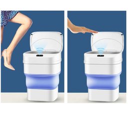 LIXEIRA AUTOMATICA SENSOR SMART CESTO DE LIXO RETRATIL INTELIGENTE A PROVA AGUA VIAGEM CAMPING - 11