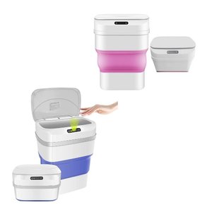 LIXEIRA AUTOMATICA SENSOR SMART CESTO DE LIXO RETRATIL INTELIGENTE A PROVA AGUA VIAGEM CAMPING