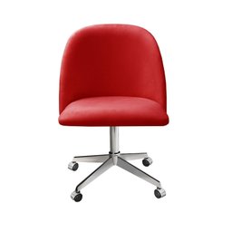 Cadeira de Escritório Poltrona Estofada Decorativa com Rodízio - 2