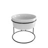 Comedouro Elevado com Pote de Porcelana 300ml Vários Modelos Cor:branco Liso - 1