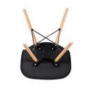 Ver imagem 7 de Conjunto Kit 4 Cadeiras Eiffel Eames Preta + 1 Mesa Eames 80cm Branca Base Madeira Sala Cozinha