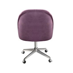 Cadeira de Escritório Poltrona Estofada Decorativa com Rodízio - 5