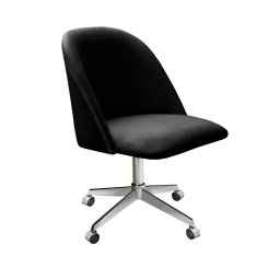 Cadeira de Escritório Poltrona Estofada Decorativa com Rodízio - 1