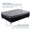 Ver imagem 4 de Cama Box Conjugada Casal com Pés de Madeira Maciça Pasquale Preto/Rústico/Branco