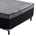 Ver imagem 6 de Cama Box Conjugada Casal com Pés de Madeira Maciça Pasquale Preto/Rústico/Branco