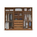 Ver imagem 4 de Guarda Roupa 6 Portas e 4 Gavetas Valência Freijo/branco - Politorno