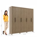 Ver imagem 4 de Guarda-roupa Casal 8 Portas Wood