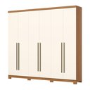 Ver imagem 2 de Guarda-Roupa Casal 6 Portas e 3 Gavetas New Jade Off White/Cinamomo