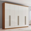Ver imagem 1 de Guarda-Roupa Casal 6 Portas e 3 Gavetas New Jade Off White/Cinamomo
